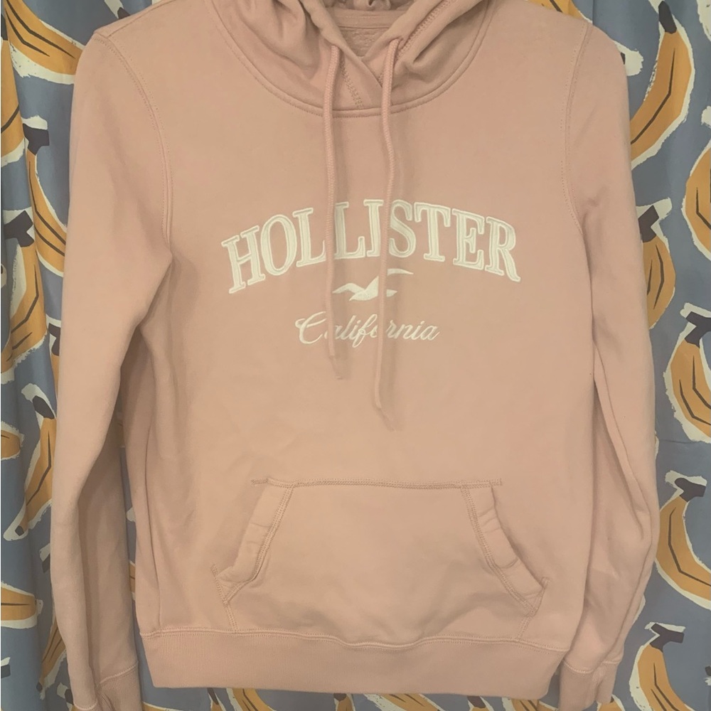 Hollister Women's Pink Hoodie Sweater